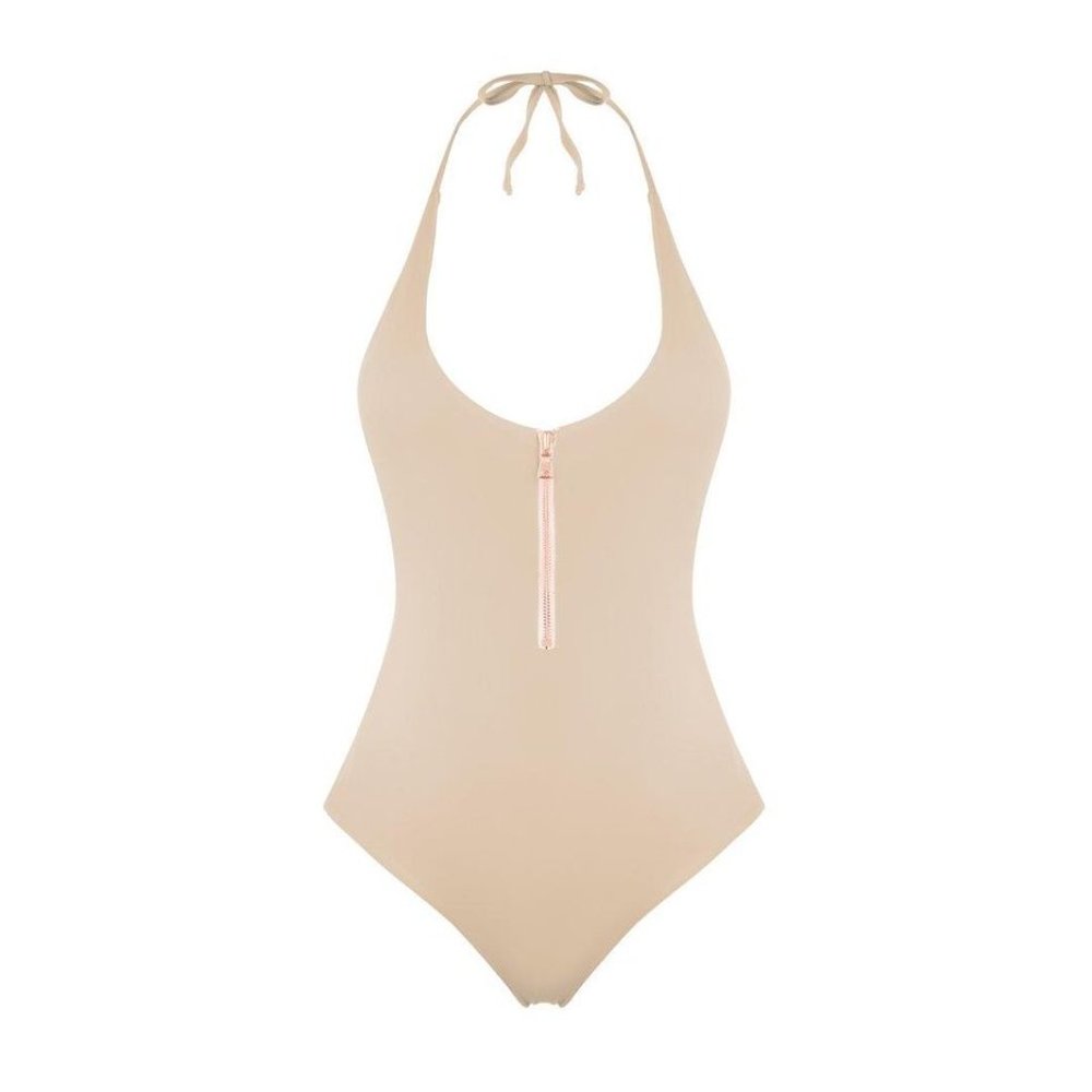 NWT Westerly size S Malibu Maillot in taupe